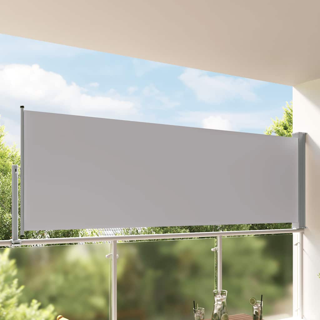 Tuinscherm uittrekbaar 120x300 cm grijs is nu te koop bij PeponiXL, paradijselijk wonen!