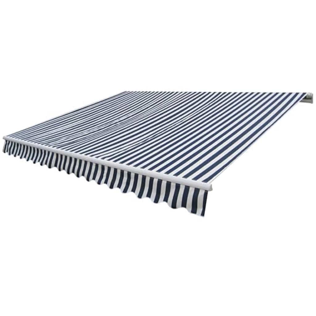 Luifel gemotoriseerd uitschuifbaar 400 cm blauw/wit is nu te koop bij PeponiXL, paradijselijk wonen!