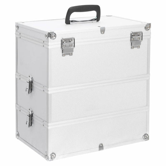Make-up koffer 37x24x40 cm aluminium zilverkleurig is nu te koop bij PeponiXL, paradijselijk wonen!