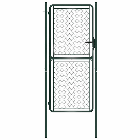 Tuinpoort staal 100x175 cm groen is nu te koop bij PeponiXL, paradijselijk wonen!