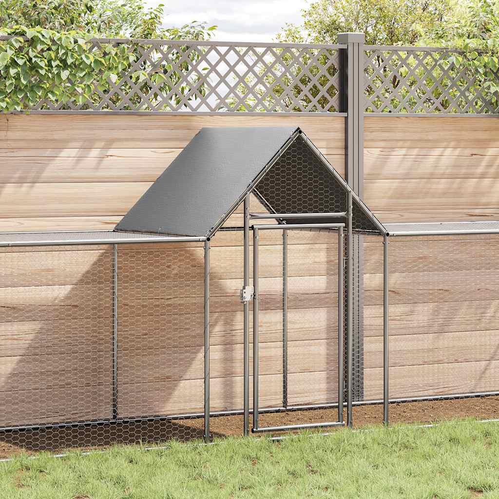 Kippenren 9x1x1,5 m gegalvaniseerd staal is nu te koop bij PeponiXL, paradijselijk wonen!