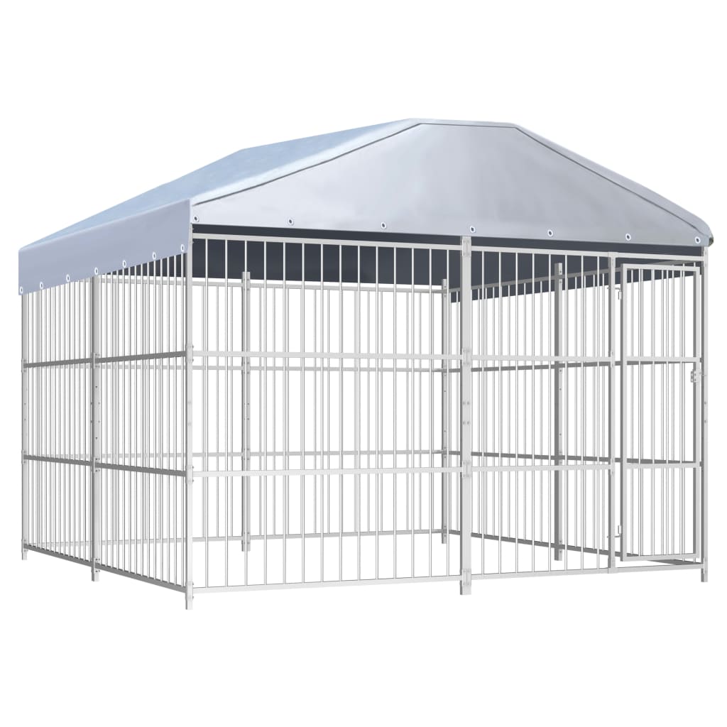 Hondenkennel voor buiten met dak 300x300x200 cm is nu te koop bij PeponiXL, paradijselijk wonen!