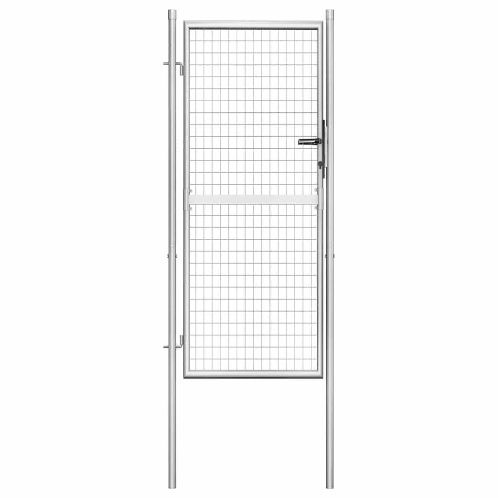 Tuinpoort gegalvaniseerd staal 100x175 cm zilver is nu te koop bij PeponiXL, paradijselijk wonen!