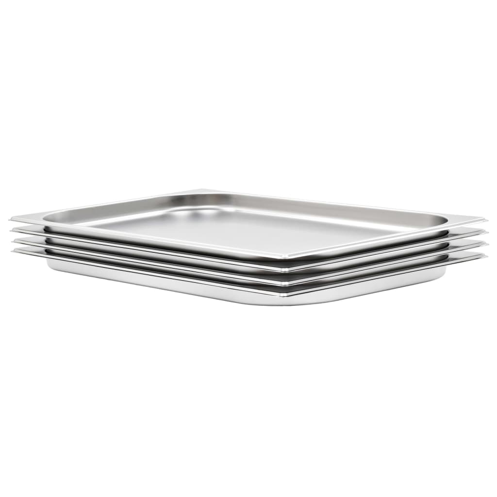 Gastronormbakken 4 st GN 1/1 20 mm roestvrij staal is nu te koop bij PeponiXL, paradijselijk wonen!