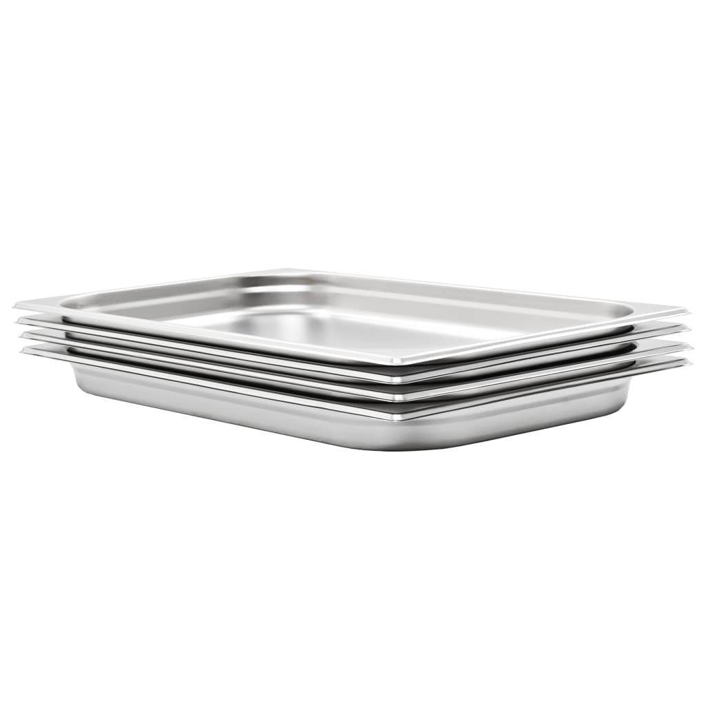 Gastronormbakken 4 st GN 1/1 40 mm roestvrij staal is nu te koop bij PeponiXL, paradijselijk wonen!