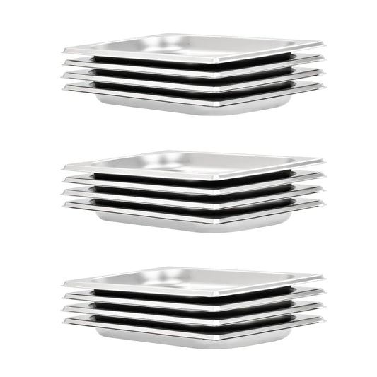 Gastronormbakken 12 st GN 1/4 20 mm roestvrij staal is nu te koop bij PeponiXL, paradijselijk wonen!