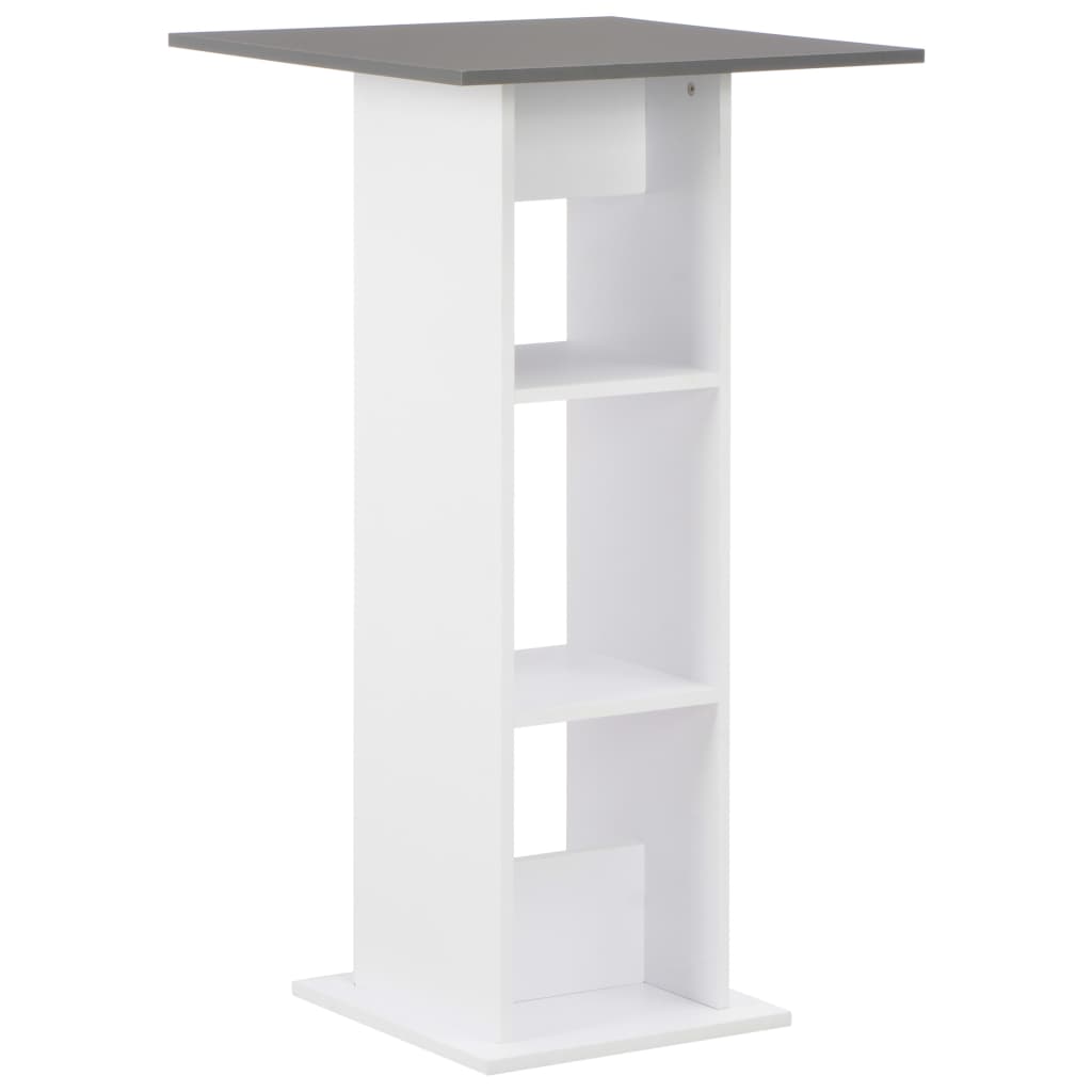 Bartafel 60x60x110 cm wit en antracietgrijs is nu te koop bij PeponiXL, paradijselijk wonen!
