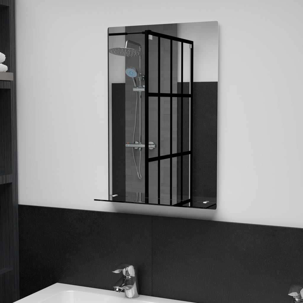 Wandspiegel met schap 40x60 cm gehard glas is nu te koop bij PeponiXL, paradijselijk wonen!