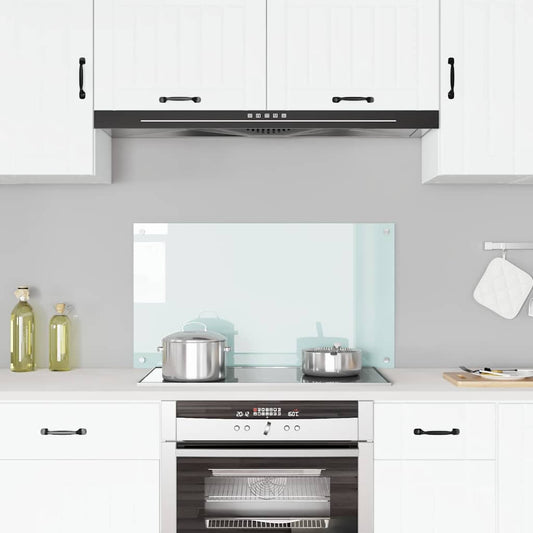Spatscherm keuken 90x50 cm gehard glas melkwit is nu te koop bij PeponiXL, paradijselijk wonen!