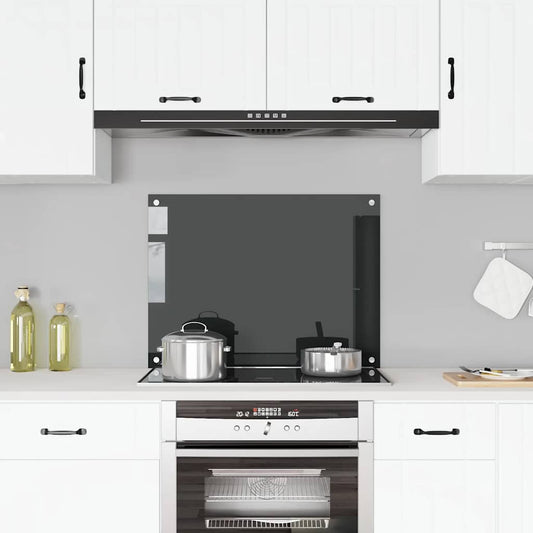 Spatscherm keuken 80x60 cm gehard glas zwart is nu te koop bij PeponiXL, paradijselijk wonen!