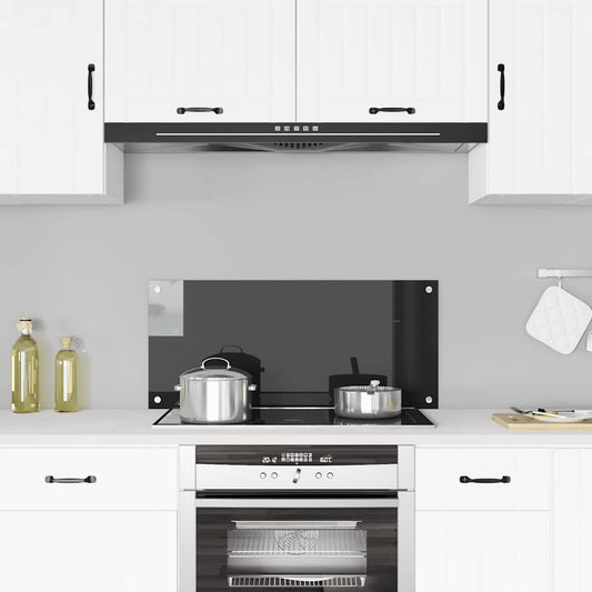 Spatscherm keuken 90x40 cm gehard glas zwart is nu te koop bij PeponiXL, paradijselijk wonen!