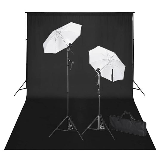 Studioset met zwarte achtergrond en lampen 600x300 cm is nu te koop bij PeponiXL, paradijselijk wonen!