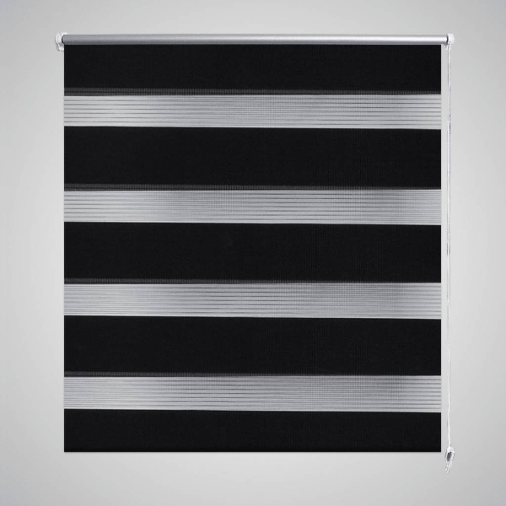 Zebra rolgordijn 90,9 x 150 cm stofbreedte 86,7 cm zwart is nu te koop bij PeponiXL, paradijselijk wonen!