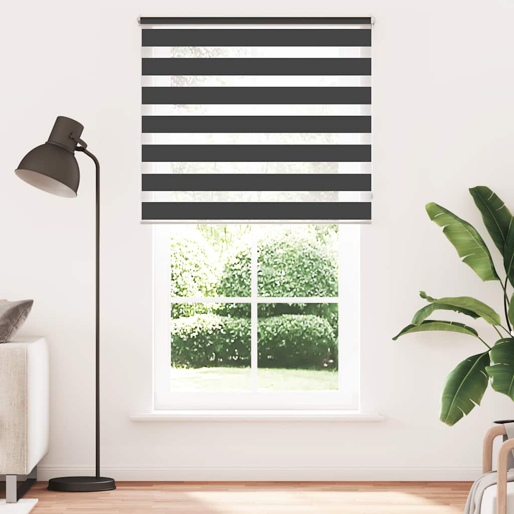 Zebra rolgordijn 120,9 x 230 cm stofbreedte 116,7 cm zwart is nu te koop bij PeponiXL, paradijselijk wonen!