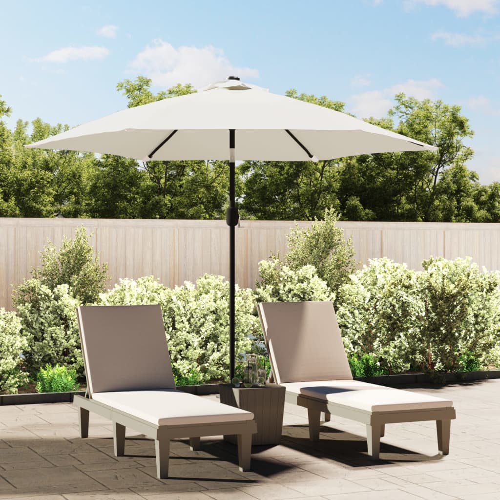 Parasol met stalen paal 3 m zandwit is nu te koop bij PeponiXL, paradijselijk wonen!