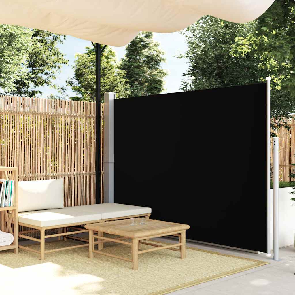 Wind-/zonnescherm uittrekbaar 160x300 cm zwart is nu te koop bij PeponiXL, paradijselijk wonen!