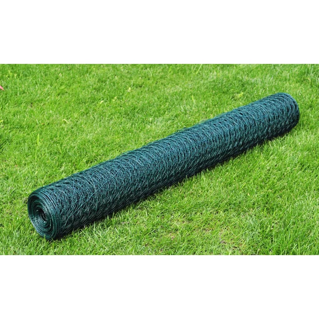 Kippengaas 25x0,75 m staal met PVC-coating groen is nu te koop bij PeponiXL, paradijselijk wonen!