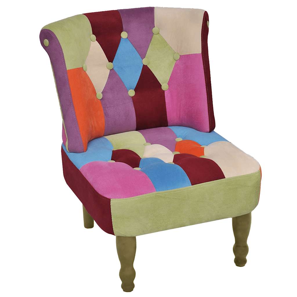 Franse stoelen 2 st met patchwork ontwerp stof is nu te koop bij PeponiXL, paradijselijk wonen!