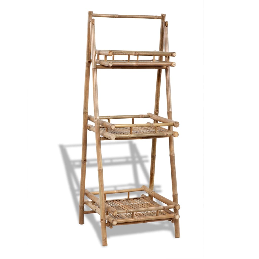Plantenrek 3-laags inklapbaar bamboe is nu te koop bij PeponiXL, paradijselijk wonen!