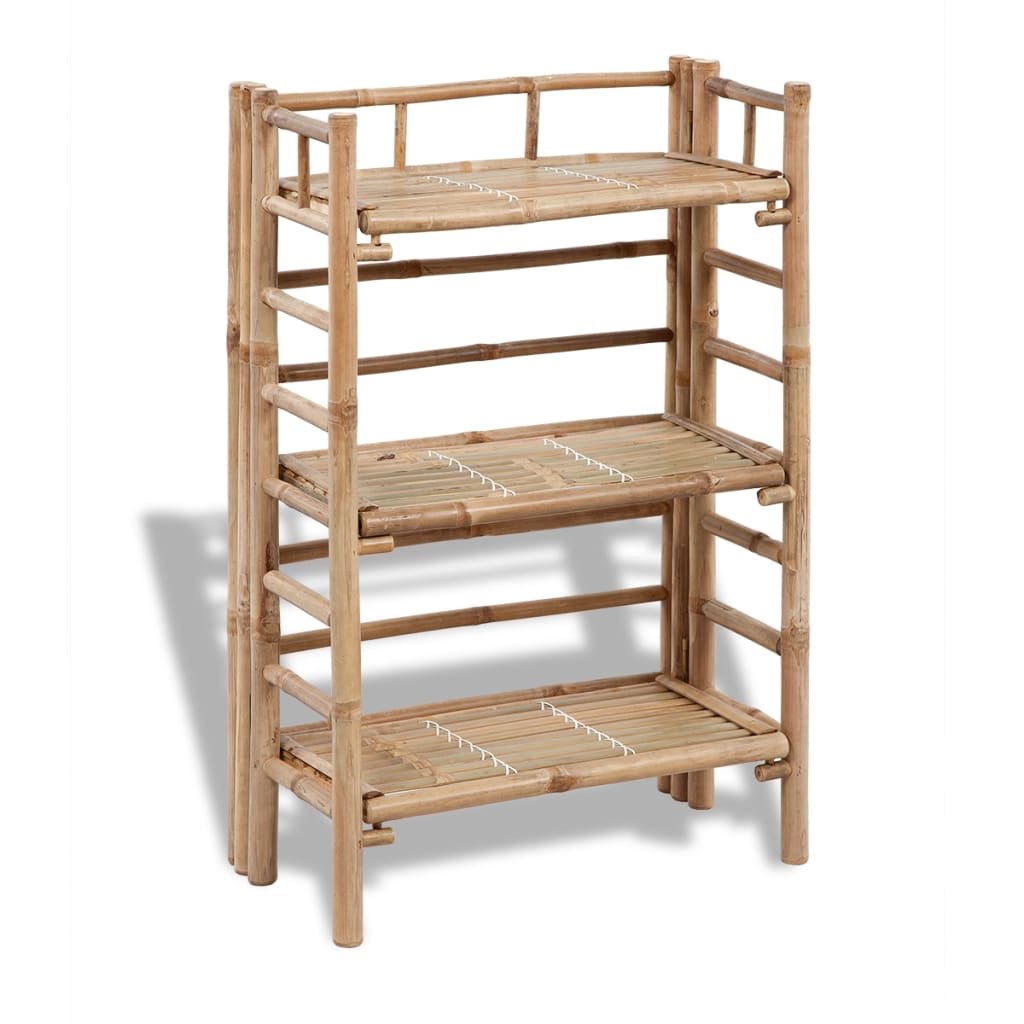 Plantenrek bamboe met 3 plankjes is nu te koop bij PeponiXL, paradijselijk wonen!