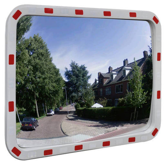 Verkeersspiegel rechthoekig met reflectors 60x80 cm is nu te koop bij PeponiXL, paradijselijk wonen!