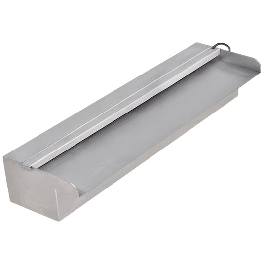 Zwembadwaterval met LED's rechthoekig 45 cm roestvrij staal is nu te koop bij PeponiXL, paradijselijk wonen!