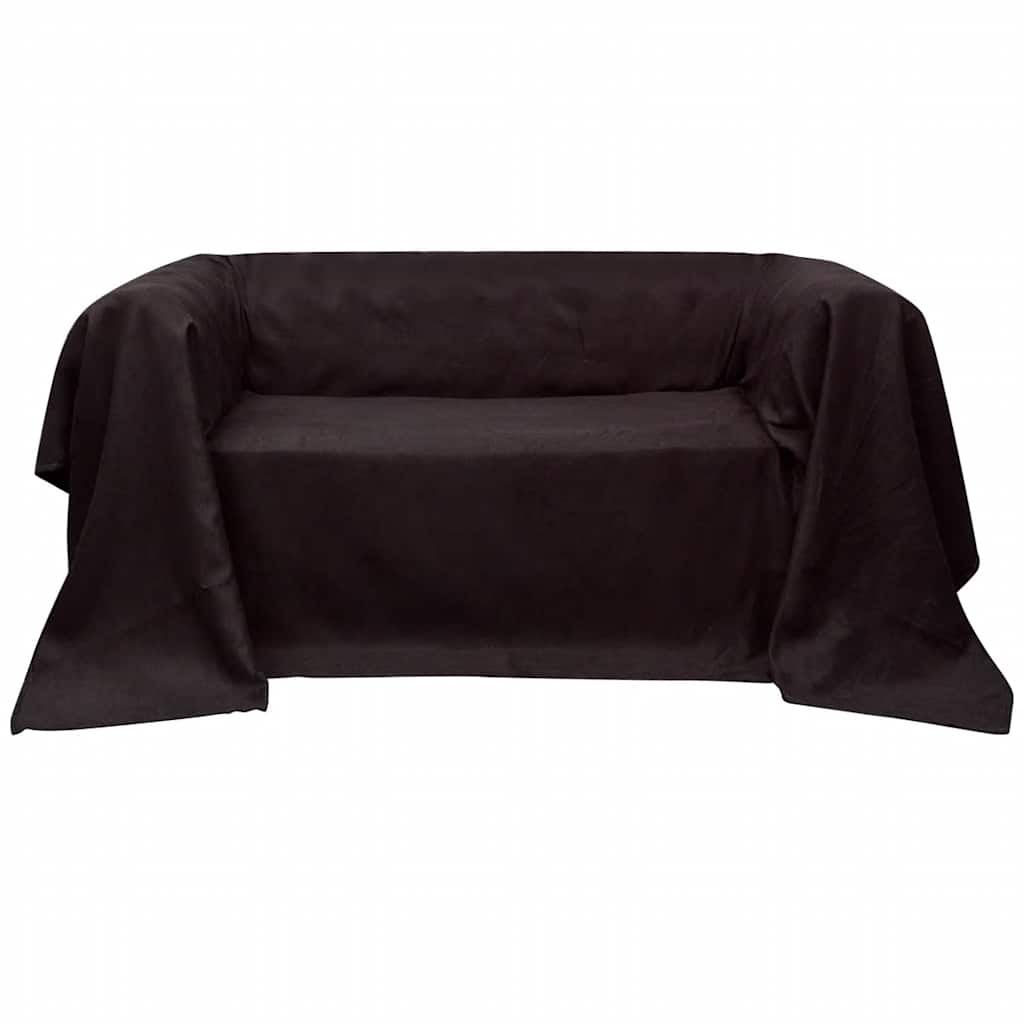 Bankhoes 210x280 cm microsuède bruin is nu te koop bij PeponiXL, paradijselijk wonen!