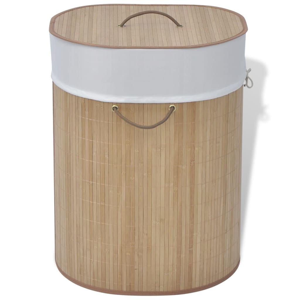Wasmand ovaal bamboe natuurlijk is nu te koop bij PeponiXL, paradijselijk wonen!