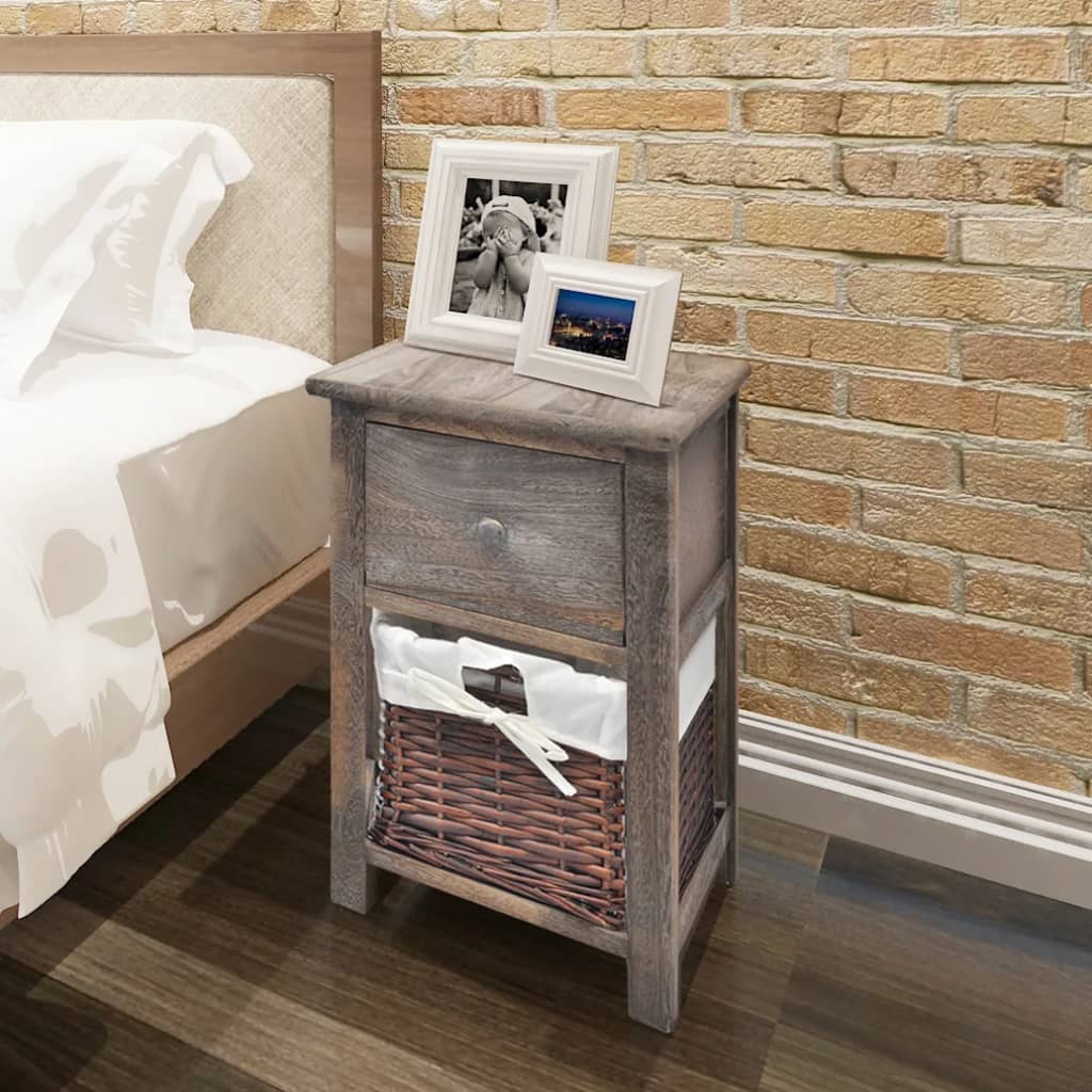 Nachtkastjes 2 st hout bruin is nu te koop bij PeponiXL, paradijselijk wonen!