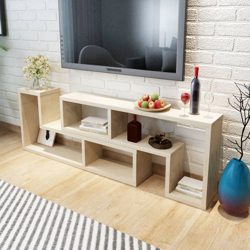 TV-meubel Dubbel L-vormige eiken is nu te koop bij PeponiXL, paradijselijk wonen!