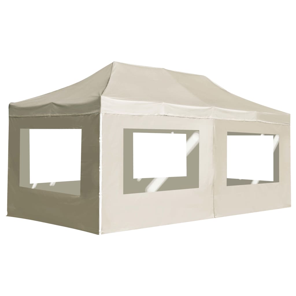 Partytent inklapbaar met wanden 6x3 m aluminium crème is nu te koop bij PeponiXL, paradijselijk wonen!