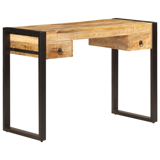 Bureau met 2 lades 110x50x77 cm massief mangohout is nu te koop bij PeponiXL, paradijselijk wonen!