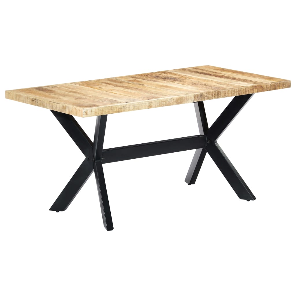Eettafel 160x80x75 cm massief ruw mangohout is nu te koop bij PeponiXL, paradijselijk wonen!