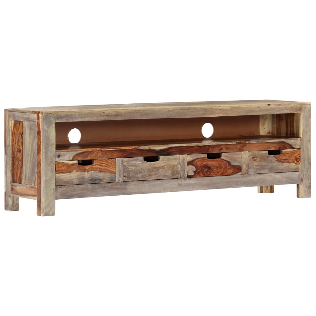 TV-meubel 130x30x40 cm massief acaciahout is nu te koop bij PeponiXL, paradijselijk wonen!