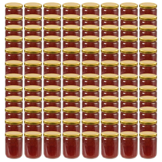 Jampotten met goudkleurige deksels 96 st 230 ml glas is nu te koop bij PeponiXL, paradijselijk wonen!