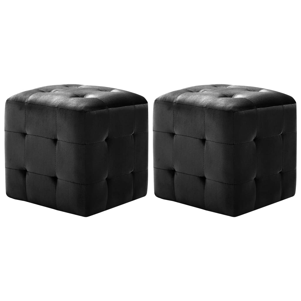 Nachtkastjes 2 st 30x30x30 cm fluweel zwart is nu te koop bij PeponiXL, paradijselijk wonen!