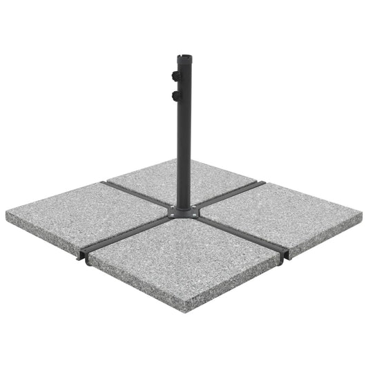 Parasolvoetplaten 4 st vierkant 100 kg grijs graniet is nu te koop bij PeponiXL, paradijselijk wonen!