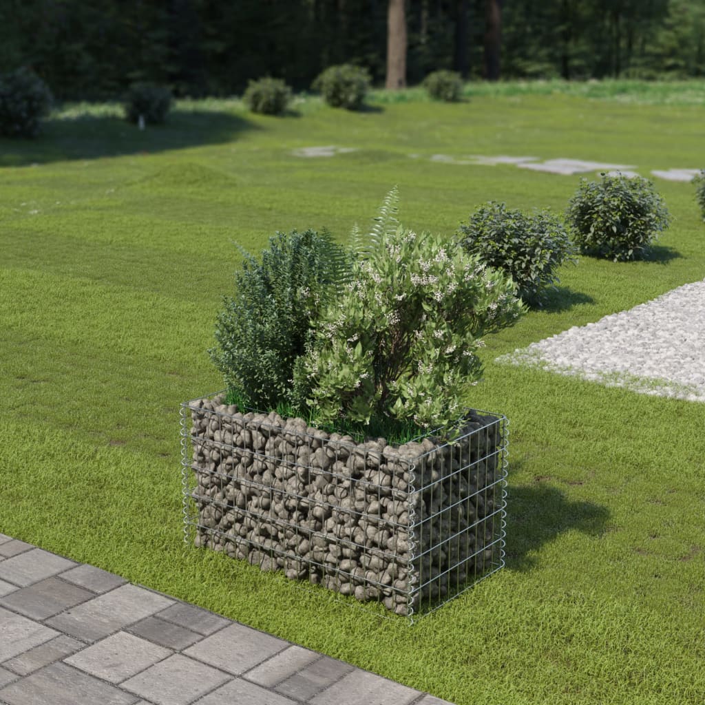 Gabion plantenbak verhoogd 90x50x50 cm gegalvaniseerd staal is nu te koop bij PeponiXL, paradijselijk wonen!