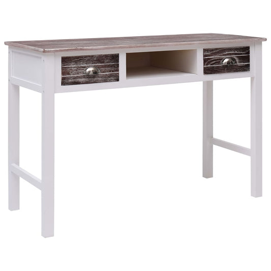 Schrijftafel 110x45x76 cm hout bruin is nu te koop bij PeponiXL, paradijselijk wonen!