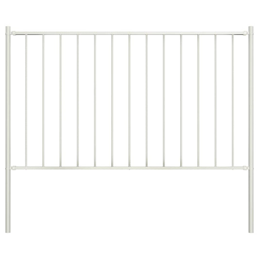 Schuttingpaneel Woerden met stalen palen 1,7x1,25 m wit is nu te koop bij PeponiXL, paradijselijk wonen!