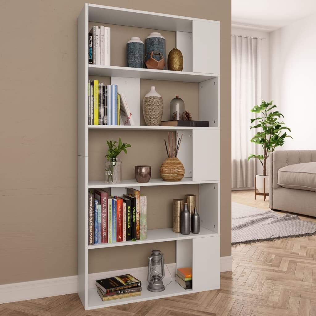Boekenkast / kamerscherm 80x24x159 cm bewerkt hout wit is nu te koop bij PeponiXL, paradijselijk wonen!