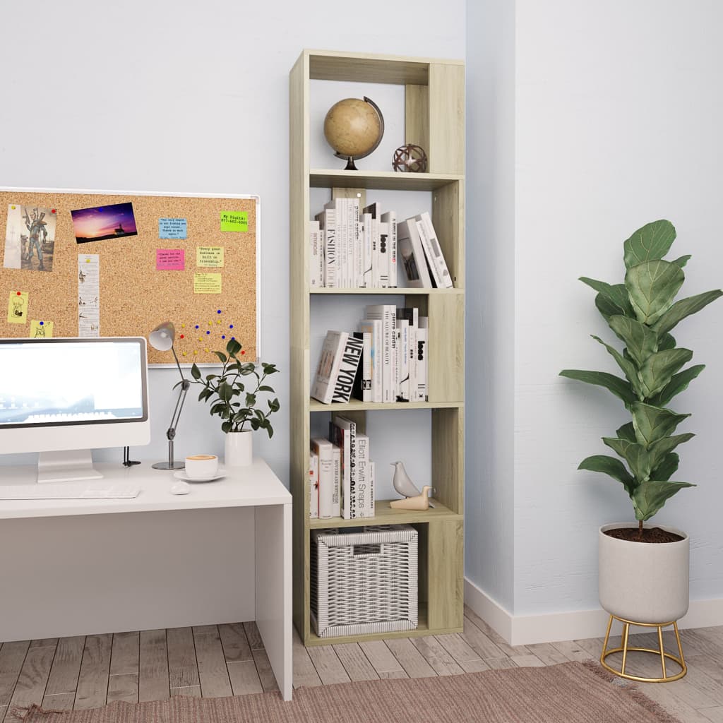 Boekenkast/kamerscherm 45x24x159 cm bewerkt hout sonoma eiken is nu te koop bij PeponiXL, paradijselijk wonen!