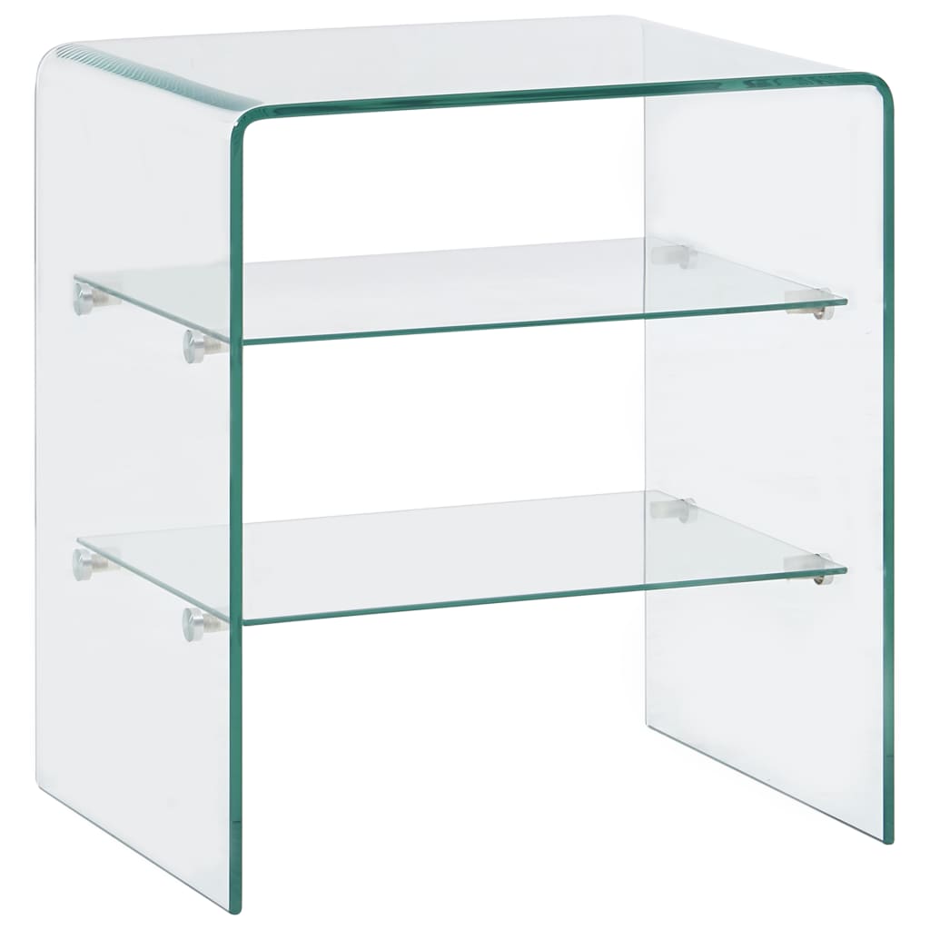 Salontafel 50x40x56 cm gehard glas is nu te koop bij PeponiXL, paradijselijk wonen!