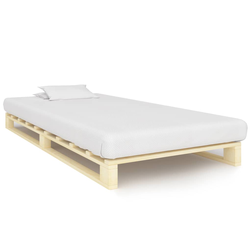Bedframe pallet massief grenenhout 90x200 cm is nu te koop bij PeponiXL, paradijselijk wonen!