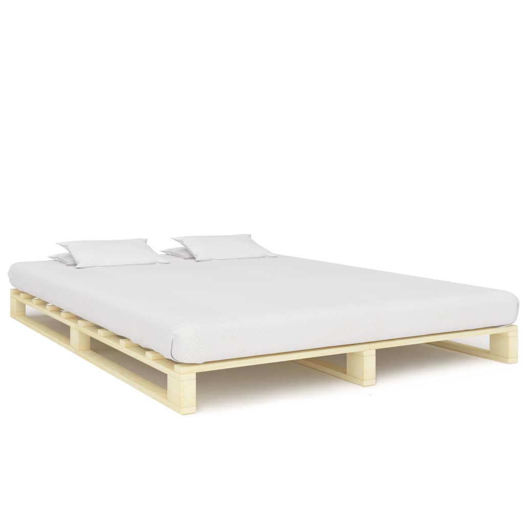 Bedframe pallet massief grenenhout 200x200 cm is nu te koop bij PeponiXL, paradijselijk wonen!