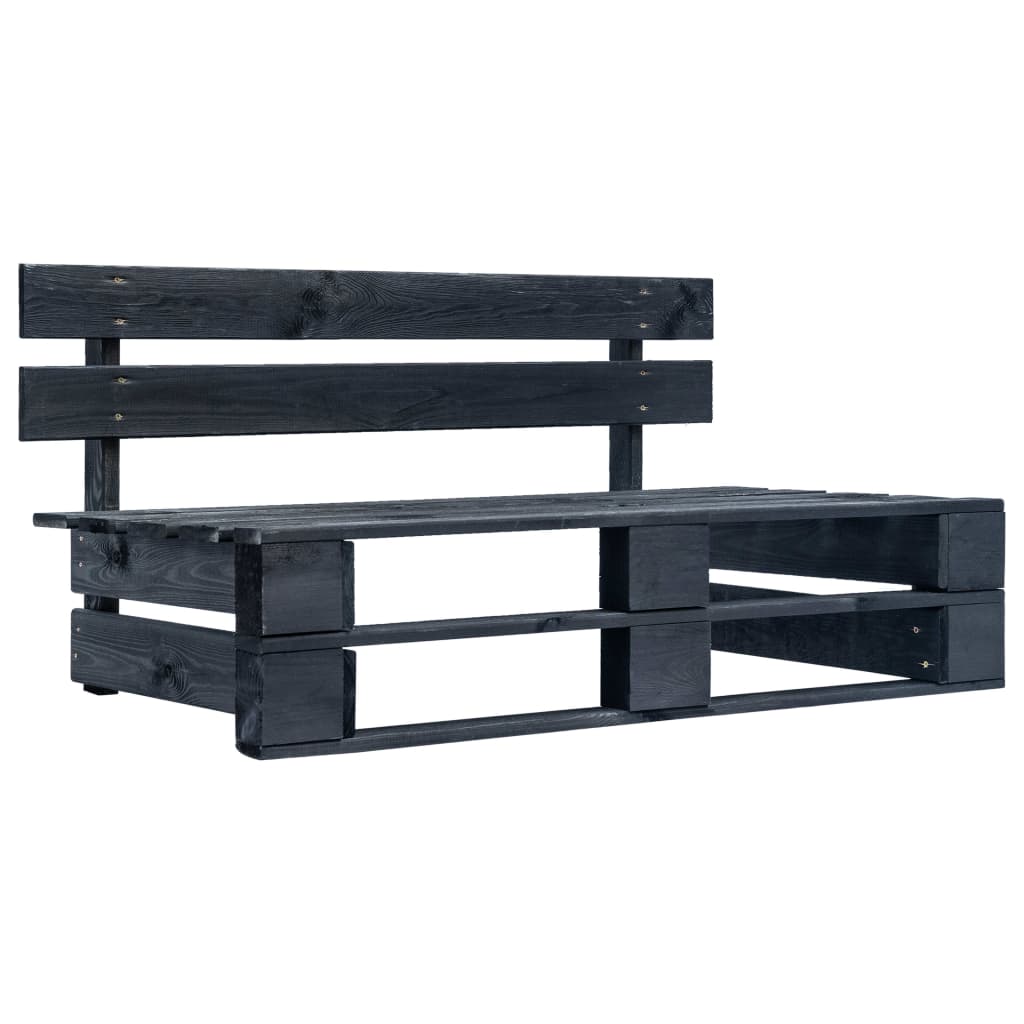 Tuinbank pallet hout zwart is nu te koop bij PeponiXL, paradijselijk wonen!