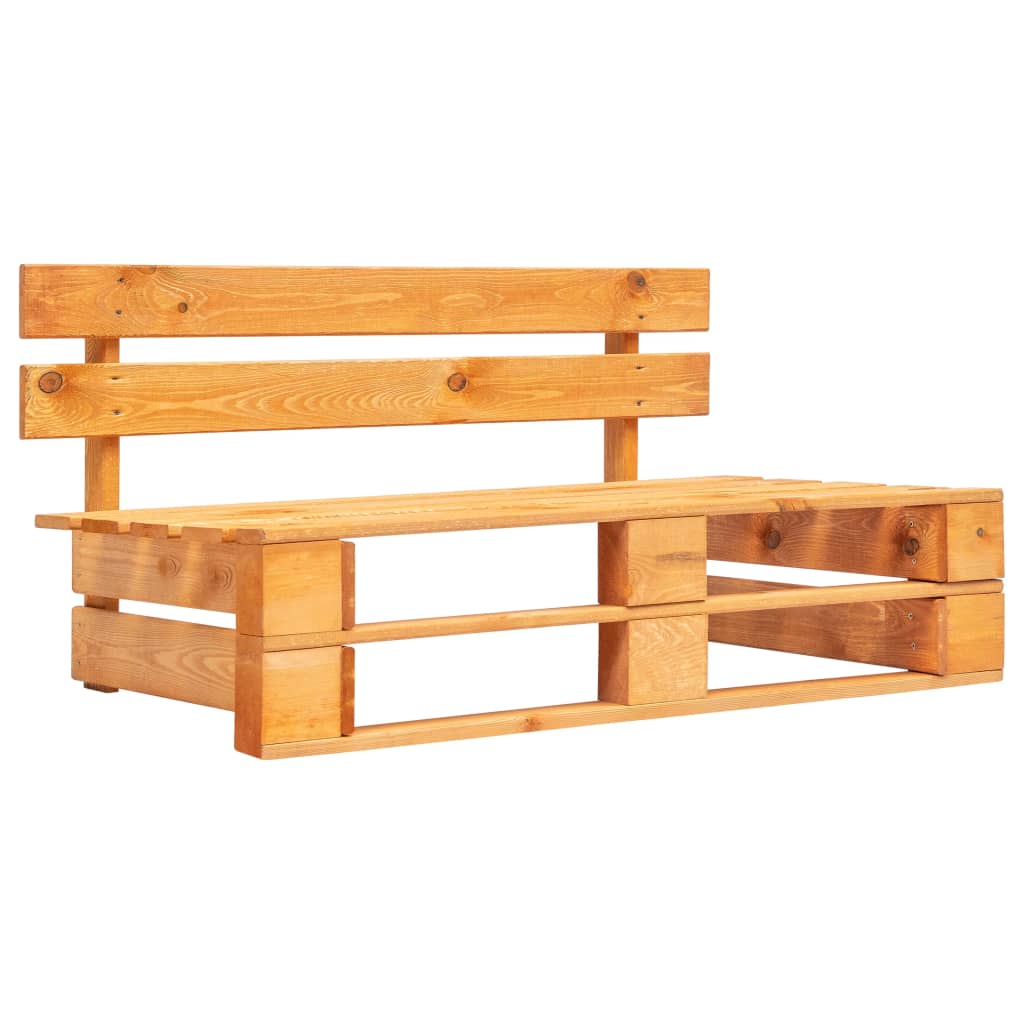 Tuinbank pallet hout honingbruin is nu te koop bij PeponiXL, paradijselijk wonen!