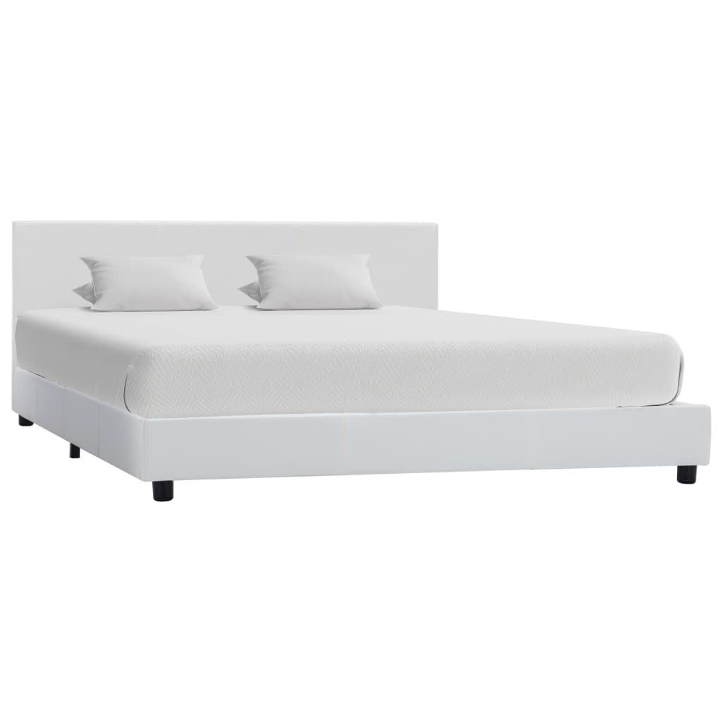 Bedframe kunstleer wit 120x200 cm is nu te koop bij PeponiXL, paradijselijk wonen!