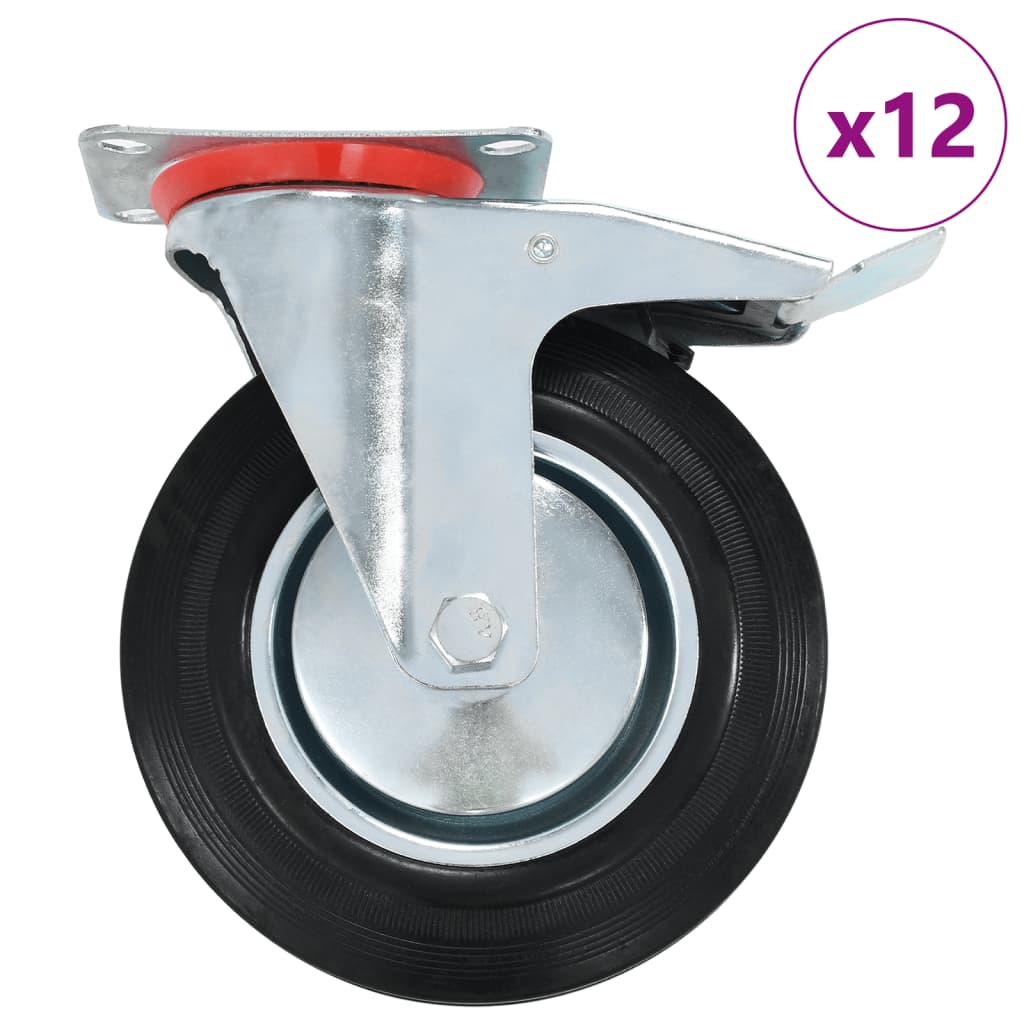 12 st Zwenkwielen 200 mm is nu te koop bij PeponiXL, paradijselijk wonen!
