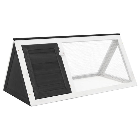 Konijnenhok hout grijs is nu te koop bij PeponiXL, paradijselijk wonen!